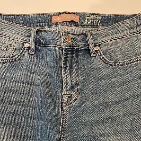 7 For All Mankind Luxe Vintage The Ankle Skinny Size 30 - Picture 15 of 16